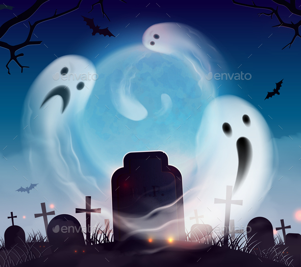 Ghosts Halloween Realistic