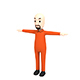 CartoonMan004 Prisoner - 3DOcean Item for Sale