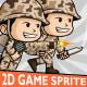 Brown Army 2D Game Character Sprite - GraphicRiver Item for Sale