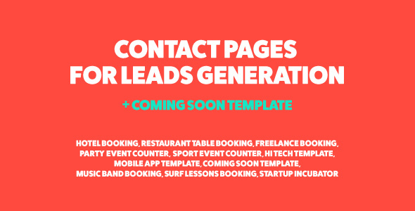 Jonny - Contact Page for Leads Generation & Coming Soon Template