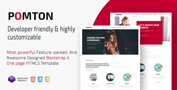 POMTON - Onepage Creative HTML5 Template.