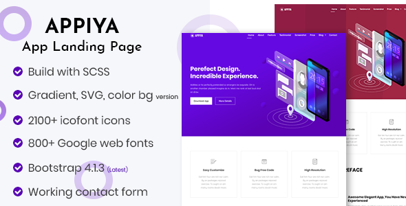 Appiya - App Landing Page