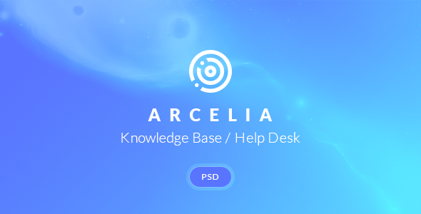 Arcelia — Knowledge Base / Help desk. PSD Template