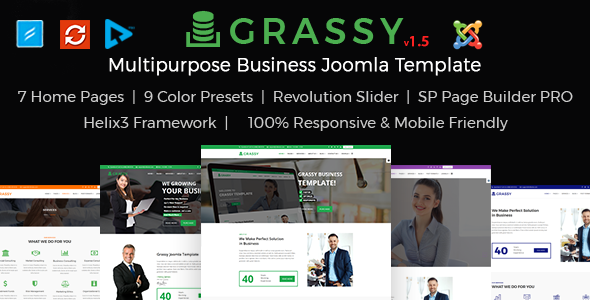 Grassy – Business and  Finance Joomla Template