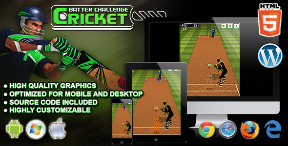 Cricket Batter Challenge - gra sportowa HTML5