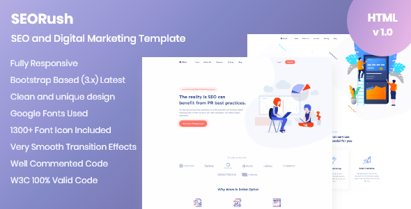 SEORush – Digital Marketing and Software Consulting Template