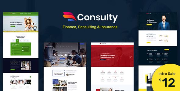 Consulty - Finance Consulting and Insurance PSD Template