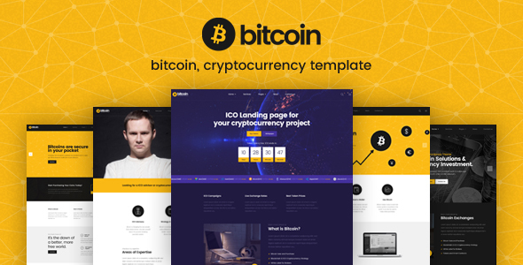 Bitcoin - ICO and Cryptocurrency PSD Template