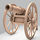 Old Artillery Cannon 3d Lowpoly Model - 3DOcean Item for Sale