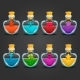 Set of Flasks with Different Poisons - GraphicRiver Item for Sale