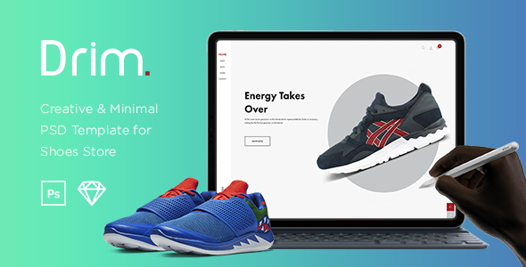 Drim – Creative & Minimal  Shoes Store Templates for Sketch & Photoshop