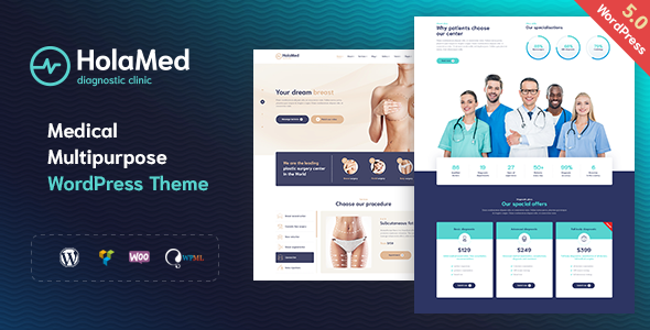 HolaMed - Medical Diagnostic & Plastic Surgery Clinic WordPress Theme