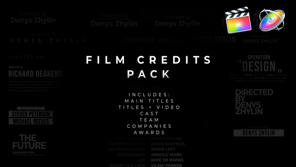 Film Credits Pack for Apple Motion and FCPX alt