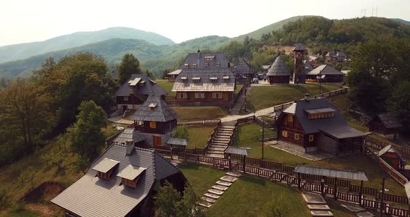 Drvengrad Serbia Aerial