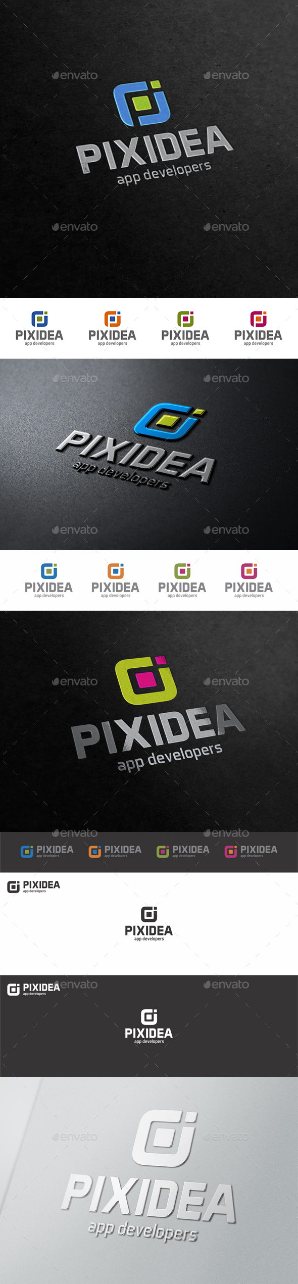 Pixel Idea Square Web Logo