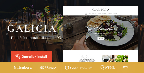 Galicia - Restaurant WordPress Theme