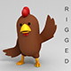 Rigged Brown Chicken - 3DOcean Item for Sale