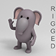 Rigged Cartoon Elephant - 3DOcean Item for Sale