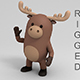 Rigged Cartoon Moose - 3DOcean Item for Sale