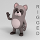 Rigged Cartoon Raccoon - 3DOcean Item for Sale