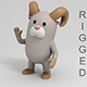 Rigged Cartoon Ram - 3DOcean Item for Sale