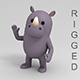 Rigged Cartoon Rhinoceros - 3DOcean Item for Sale