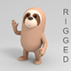 Rigged Cartoon Sloth - 3DOcean Item for Sale