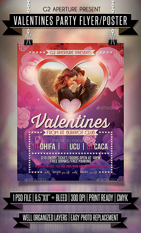 Valentines Party Flyer / Poster