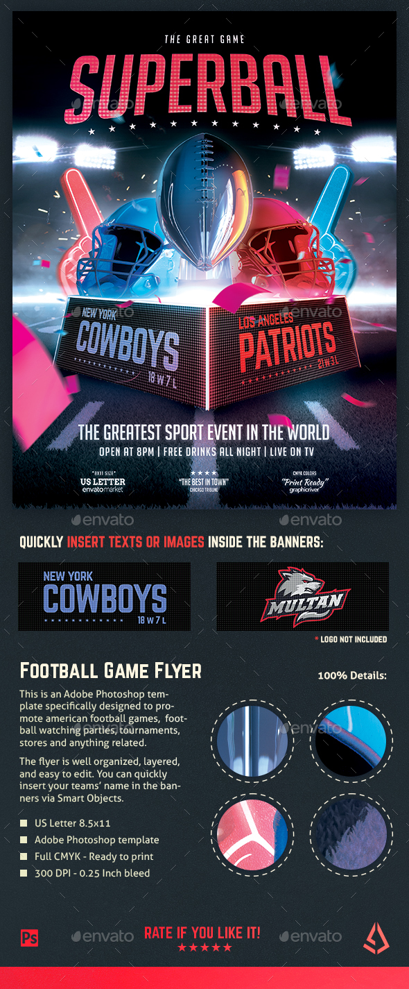 Super Bowl Graphics Designs Templates From Graphicriver