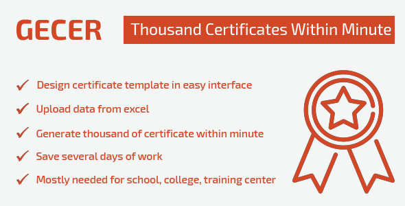 GECER - Bulk Certificate Generator