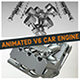 V6 Car Engine - Fully Rigged and Animated - 3DOcean Item for Sale
