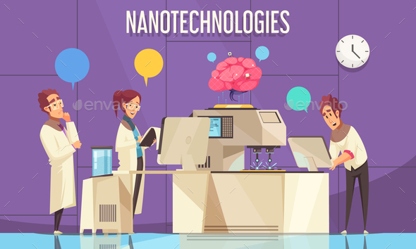Nanotechnologies Vector Illustration