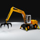 Crane caterpillar excavadora retroescavadora - 3DOcean Item for Sale