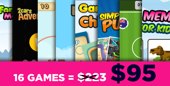 Mega Bundle 16 Games - HTML5 Games (CAPX)