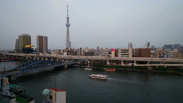 Beautiful Tokyo sky tree around with other building in Tokyo Japan