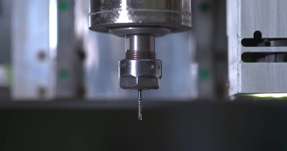 Closeup Drill for Milling Installation CNC