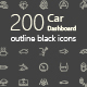 Car Dashboard Outline Icons - GraphicRiver Item for Sale