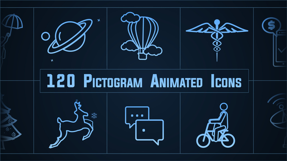 120 Pictogram Animated Icons