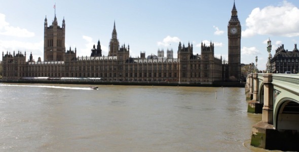 House Of Parliament Daytime Time Lapse In London