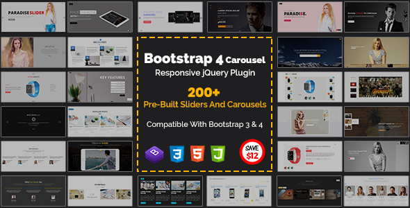 Bootstrap 4 Carousel Responsive jQuery Plugin
