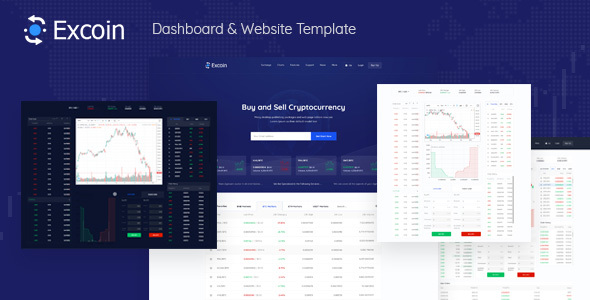 Excoin - Cryptocurrency Trading Dashboard Template