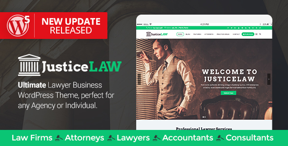 JusticeLAW - A Theme for Lawyers and Consultants
