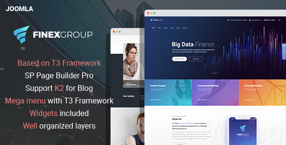 EximGroup - Finance and Business Joomla Template with Page Builder