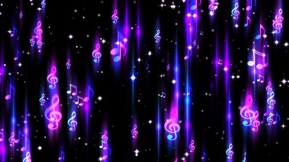 Music Notes Blue Background 2