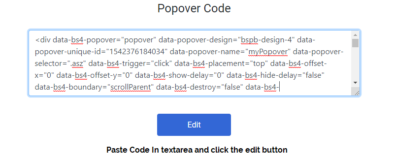 paste code textarea