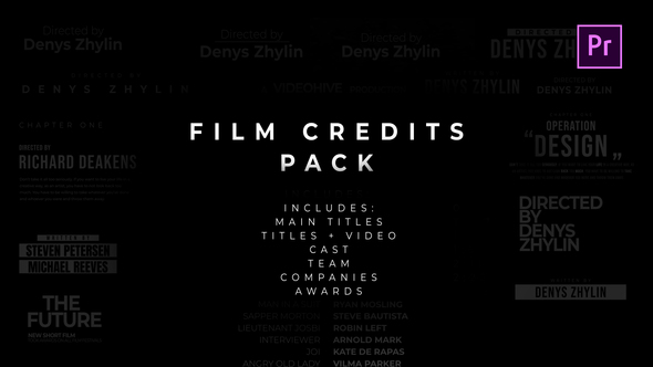 Film Credits Pack for Premiere Pro