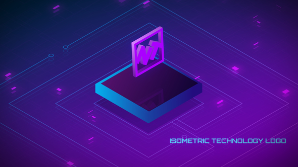Looped Isometric Technology Logo