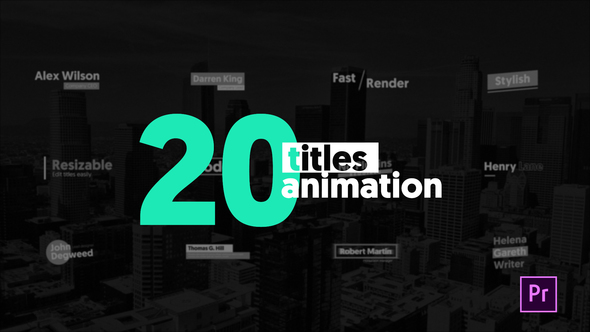 20 Animated Titles / MOGRT