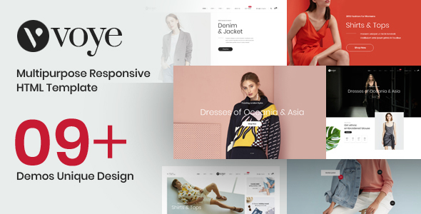 Voye – Multi Layout Fashion eCommerce HTML Template