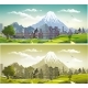 The Metropolis on the Background of Mountains - GraphicRiver Item for Sale